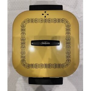 Sunbeam Electric Skillet Mid-Century Vintage 12in Harvest Gold MCM 70s TESTED